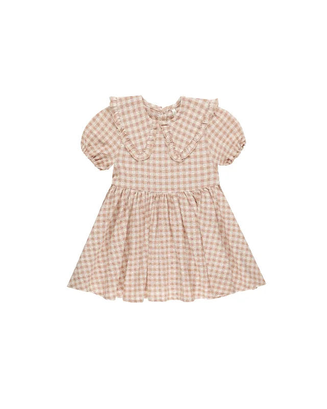 Camille Dress | Pink Gingham