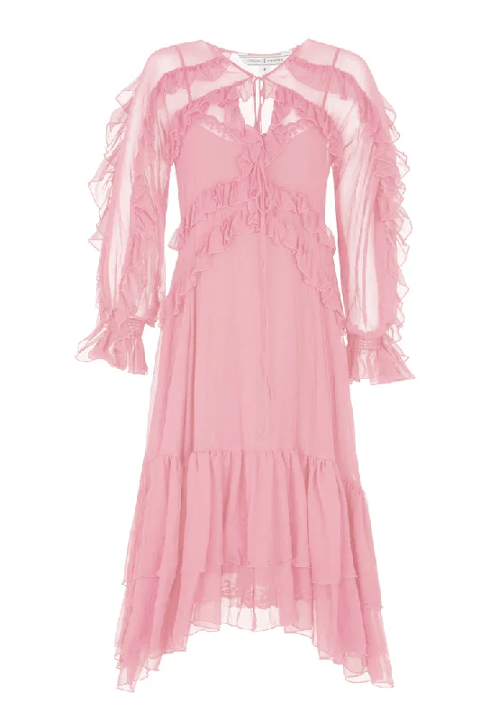 TRELISE COOPER FRILL AT EASE DRESS - PINK