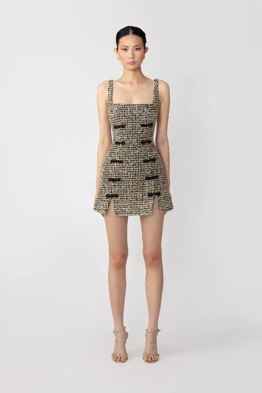 Aidan Tweed Mini Dress Fashionable Pleated Mini Dress