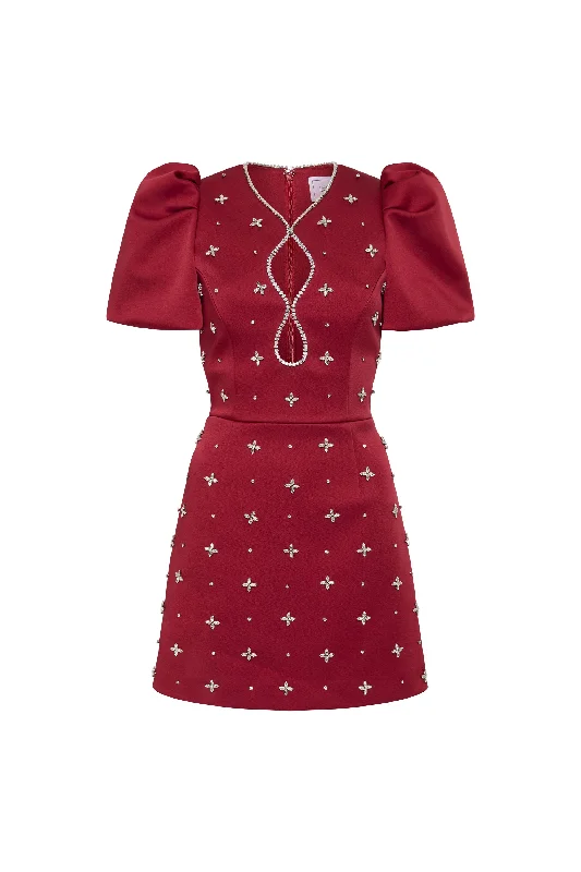 Carmella Puff Sleeve Mini Dress Stylish Ruffle Mini Dress