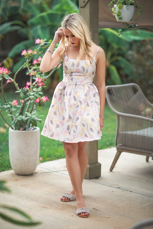 Cordova Floral Mini Dress Cozy Knitted Mini Dress