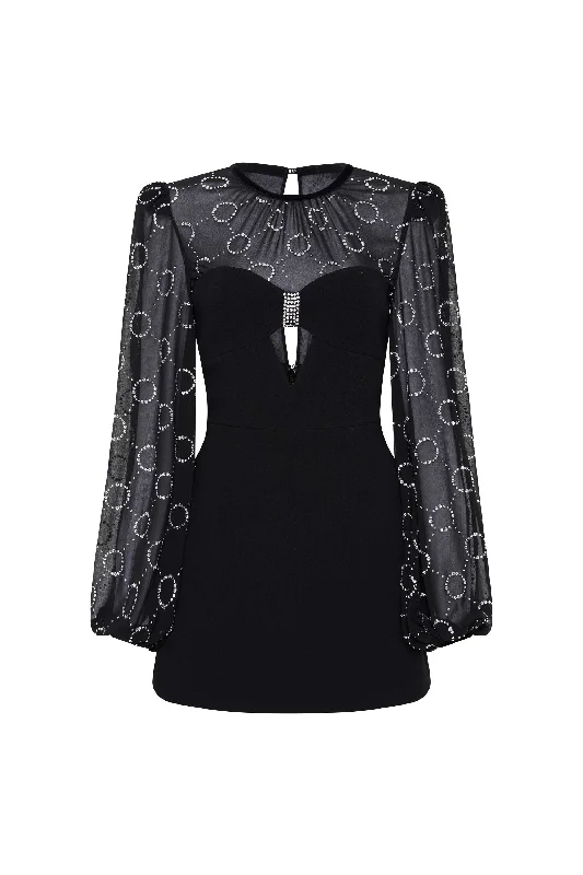 Ellasandra Mini Dress Stylish Puff Sleeve Mini Dress