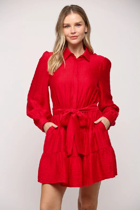 Lola Tiered Mini Dress Comfortable Smocked Mini Dress