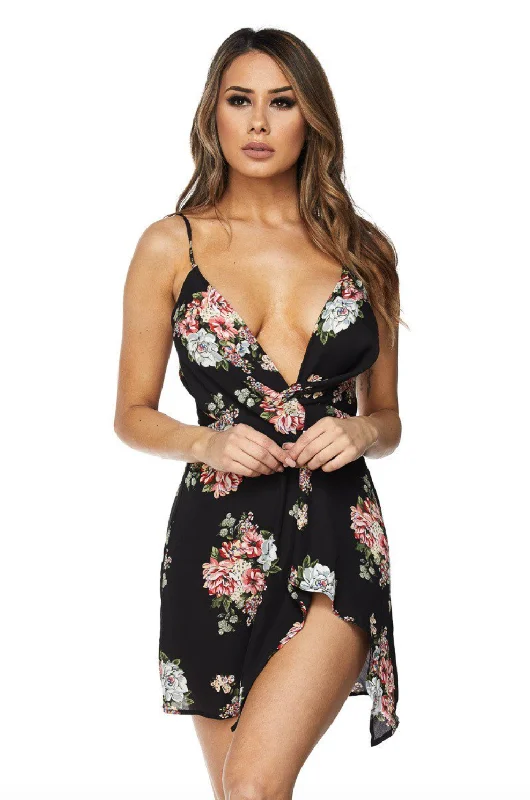 Secret Garden Mini Dress Elegant Velvet Mini Dress