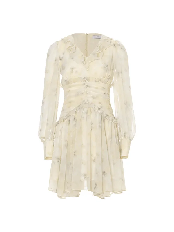 Harmony shirring mini dress Comfortable Off-Shoulder Mini Dress
