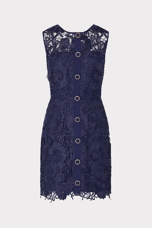 Judy Lace Mini Dress Fashionable Mini Dress with Frills