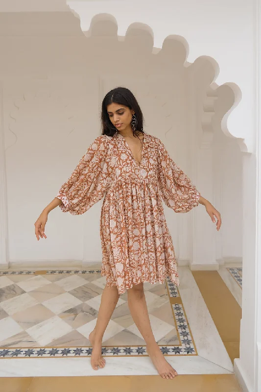Kyra Mini Dress ~ Caramel Cozy T-Shirt Mini Dress