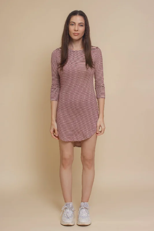 Ruby Striped Mini Dress Stylish Plaid Mini Dress