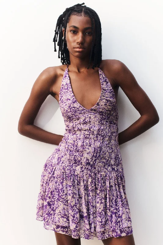 Shona Joy Aurier Halter Tie Mini Dress Chic Halter Mini Dress