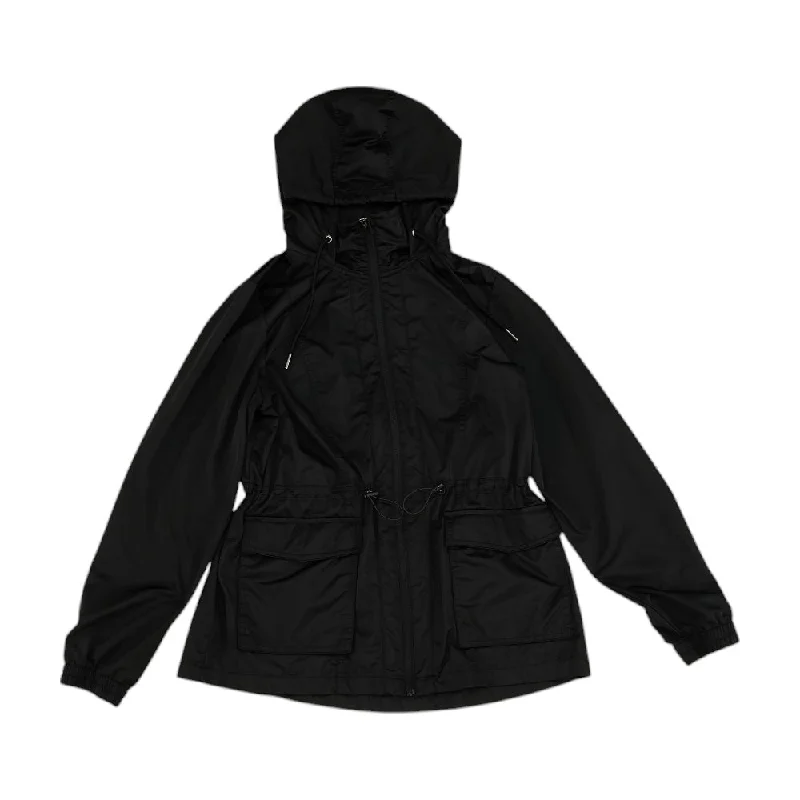 Black Solid Active Jacket Cardigan Sweater Pullover