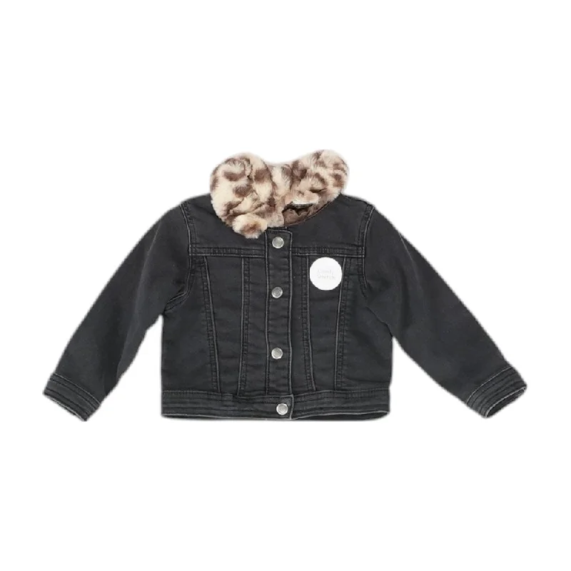 Black Solid Denim Jacket Cotton Jacket Linen Jacket Terry Jacket
