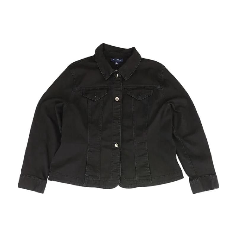 Black Solid Denim Jacket Satin Jacket Silk Jacket Chiffon Jacket