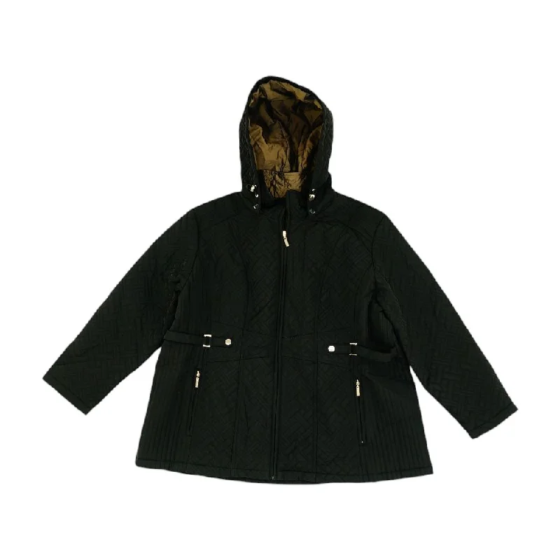 Black Solid Jacket Tailored Jacket Straight Jacket A-Line Jacket