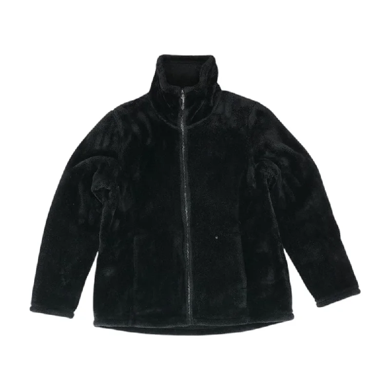 Black Solid Jacket Faux Fur Jacket Real Fur Jacket Shearling Jacket