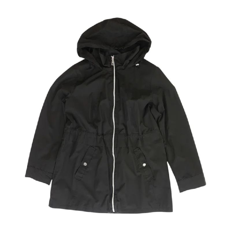 Black Solid Lightweight Jacket Collared Jacket Crew Neck Jacket Turtle Neck Jacket