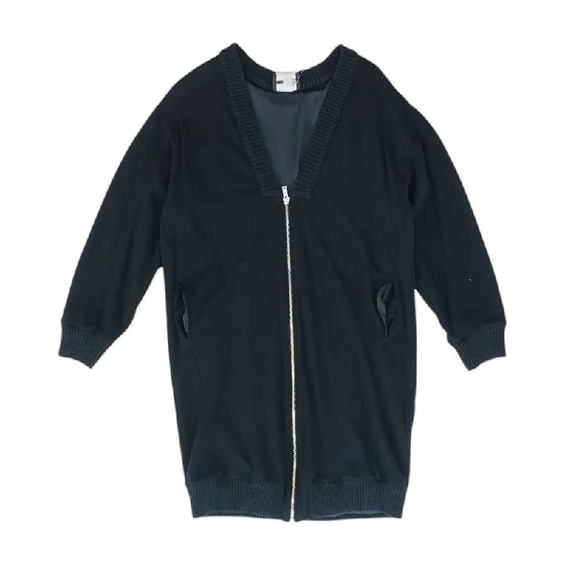Black Solid Lightweight Jacket Trench Coat Raincoat Waterproof Jacket