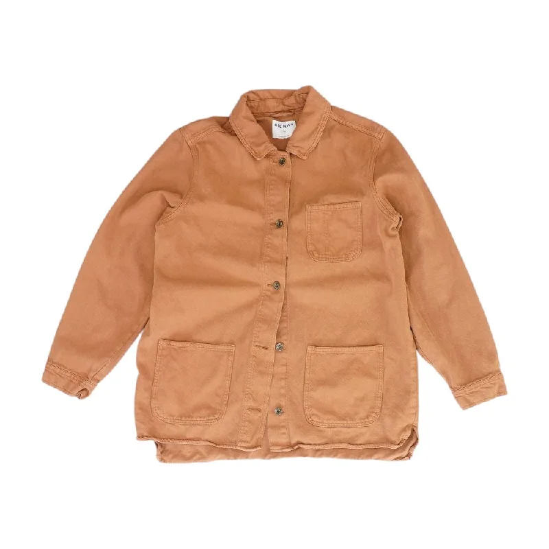 Brown Solid Denim Jacket Belted Jacket Elasticated Jacket Padded Jacket