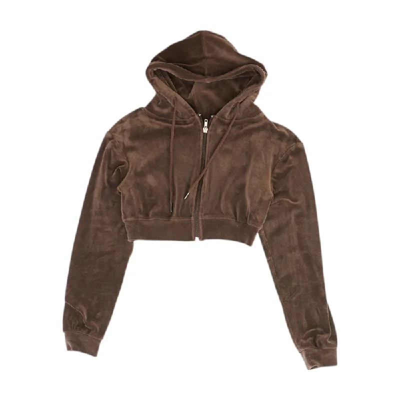 Brown Solid Lightweight Jacket Fleece Jacket Down Jacket Parka