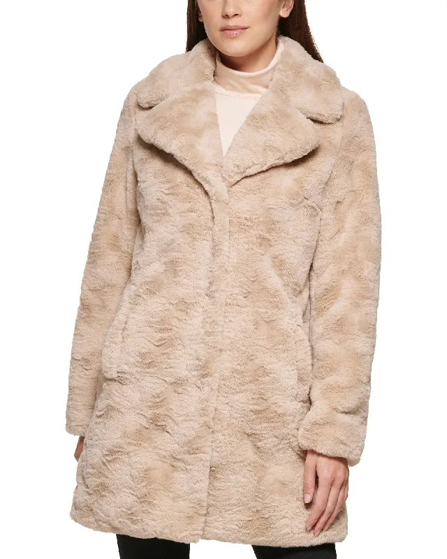 Faux Fur Button Front Jacket Plaid Jacket Tartan Jacket Houndstooth Jacket