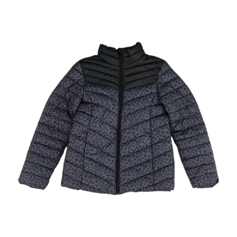 Gray Animal Print Puffer Jacket Faux Fur Fabric Real Fur Fabric Shearling Fabric