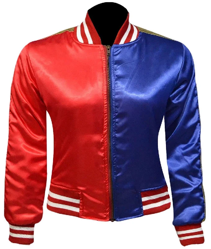 Red and Blue Jacket (Harley Quinn style) Adult Size Welt Pockets Slit Pockets Flap Pockets Red and Blue Jacket (Harley Quinn style) Adult Size Welt Pockets Slit Pockets Flap Pockets