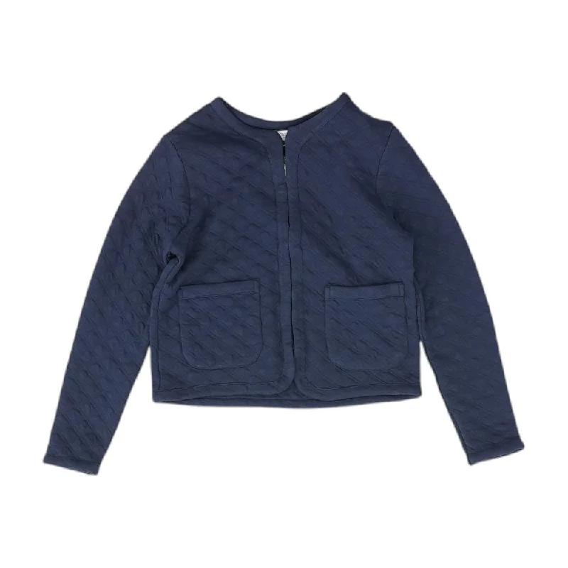 Navy Solid Jacket V-Neck Jacket Boat Neck Jacket Square Neck Jacket
