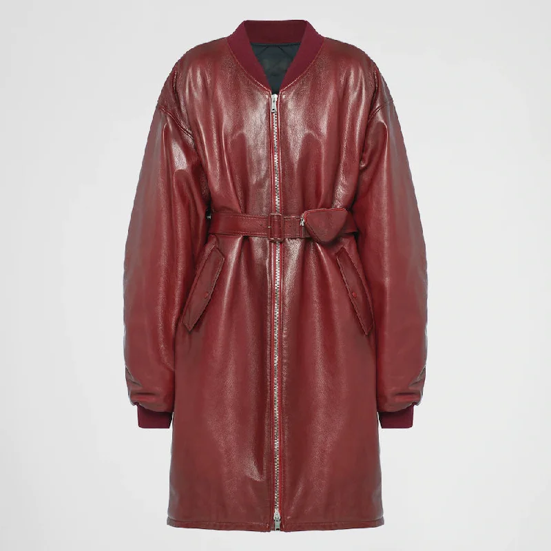 New Women's Sheepskin Red Oversized Leather Bomber Jacket Mesh Jacket Canvas Jacket Denim Jacket New Women's Sheepskin Red Oversized Leather Bomber Jacket Mesh Jacket Canvas Jacket Denim Jacket