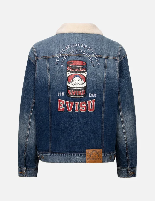 Peeping Godhead and Oil Drum Print Loose Fit Sherpa Denim Jacket Denim Jacket Leather Jacket Suede Jacket Peeping Godhead and Oil Drum Print Loose Fit Sherpa Denim Jacket Denim Jacket Leather Jacket Suede Jacket