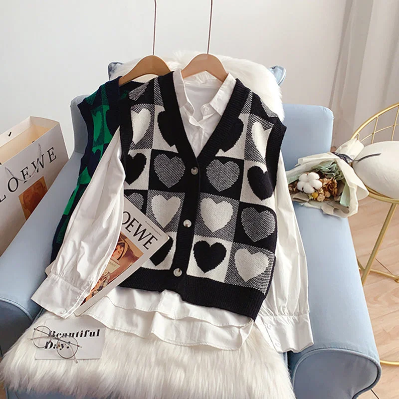 Vintage Plaid V-neck knitted vest vest vest vest jacket 5254 Denim Jacket Leather Jacket Suede Jacket Vintage Plaid V-neck knitted vest vest vest vest jacket 5254 Denim Jacket Leather Jacket Suede Jacket
