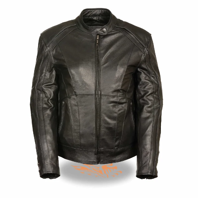 Women’s Jacket w/ Stud & Wings Detailing Denim Fabric Leather Fabric Suede Fabric