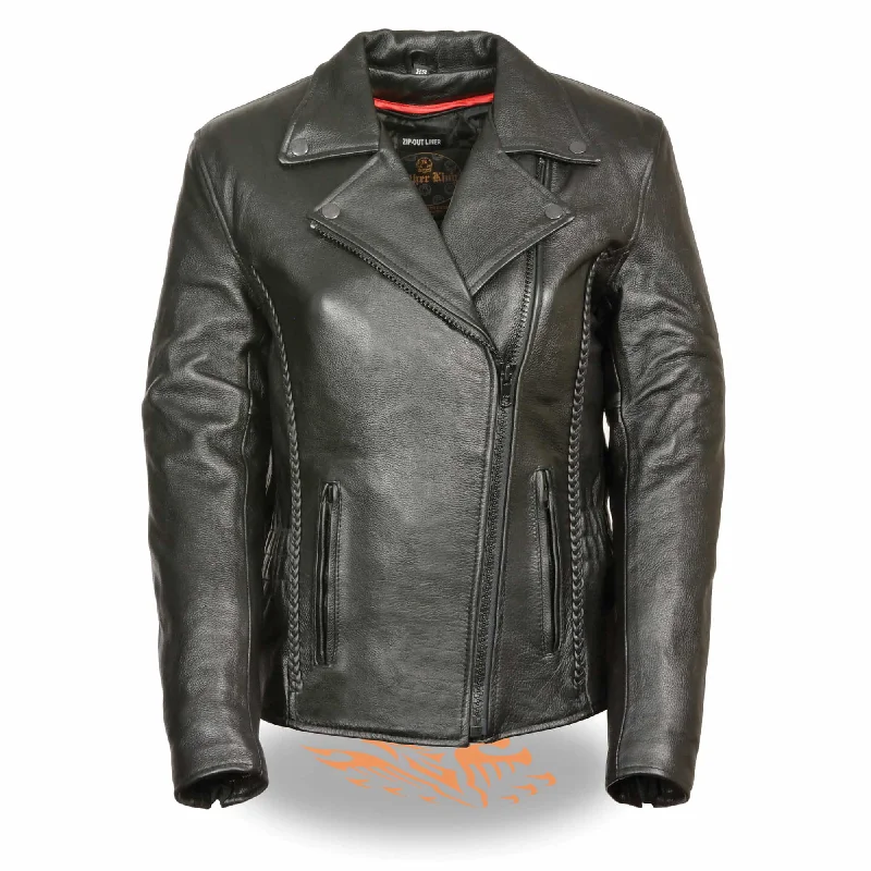 Women’s leather Jacket with Braid & Stud Back Detailing Rayon Fabric Velvet Fabric Corduroy Fabric Women’s leather Jacket with Braid & Stud Back Detailing Rayon Fabric Velvet Fabric Corduroy Fabric