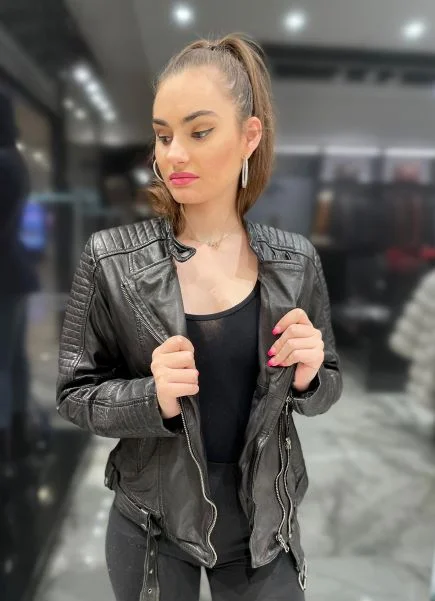 Women's Stylish Quilted Biker Leather Jacket Appliqued Jacket Beaded Jacket Sequined Jacket Women's Stylish Quilted Biker Leather Jacket Appliqued Jacket Beaded Jacket Sequined Jacket