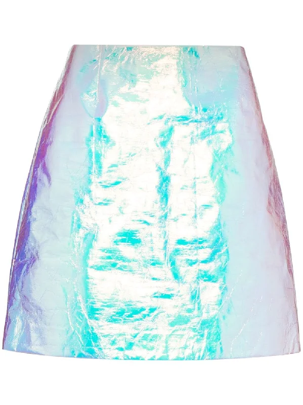 desiree iridescent mini skirt tiered skirt playful