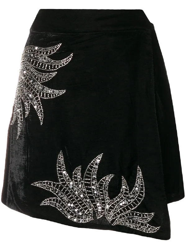 embellished ruched mini skirt leather skirt modern