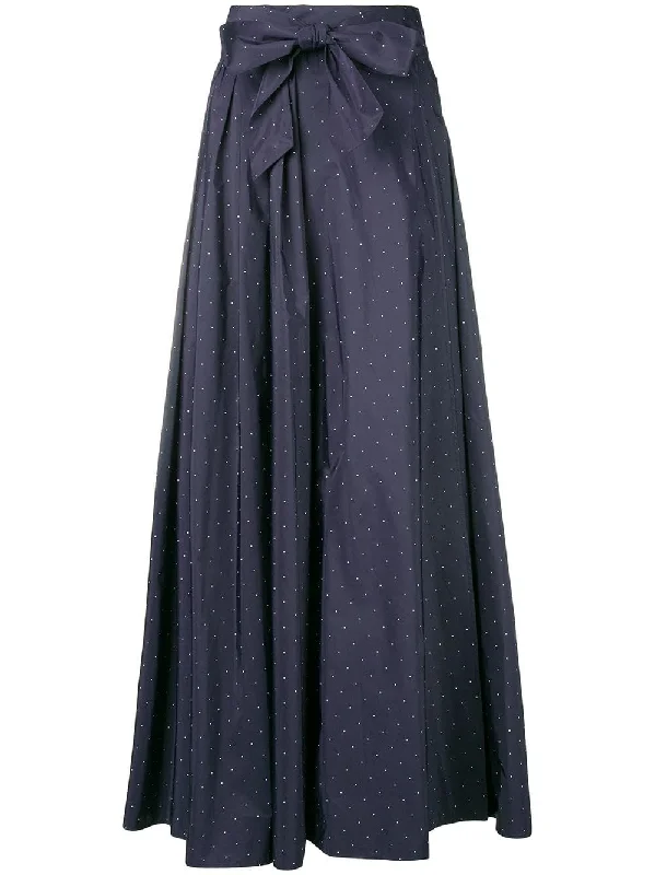 flared spotted bow detail skirt lace skirt feminine