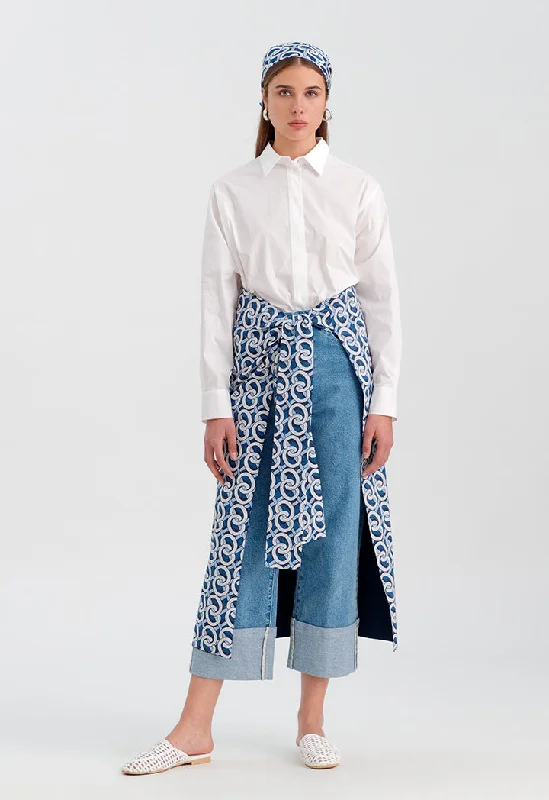 Wrap Skirt With Tie Up Waist corduroy skirt durable