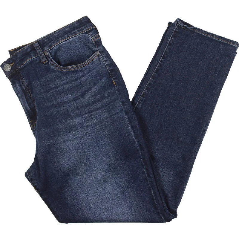 Catherine Womens High Rise Whisker Wash Boyfriend Jeans Stylish Bootcut Denim Jeans
