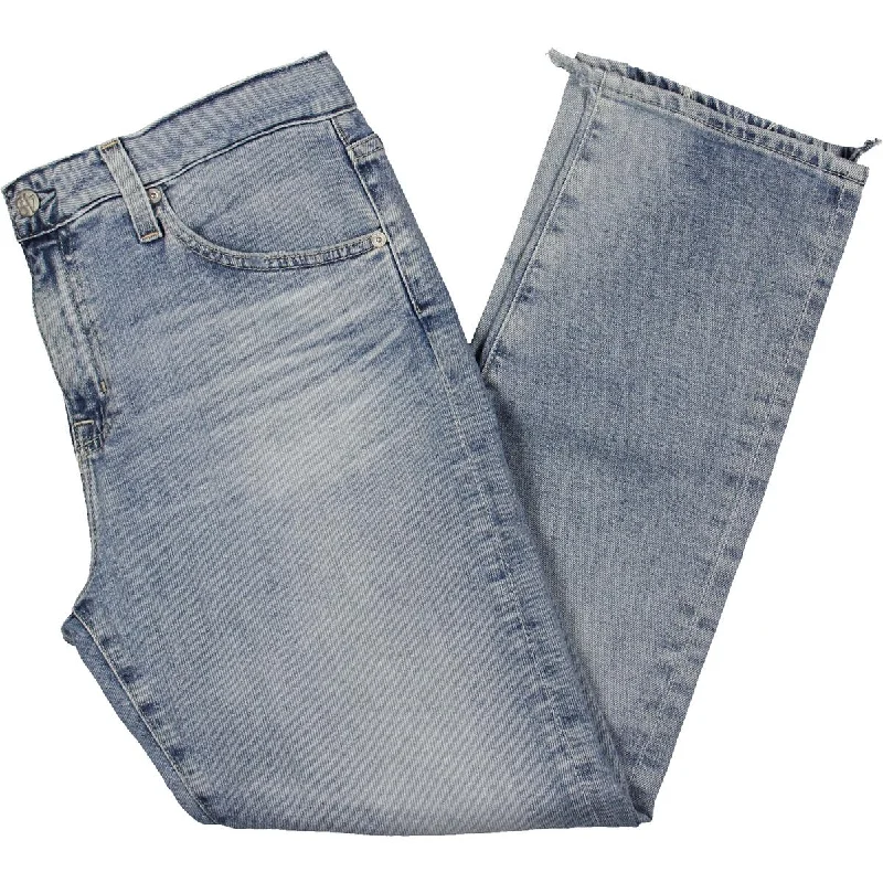Ex-Boyfriend Womens Slouchy Destroyed Slim Jeans Elegant Dark-Wash Bootcut Jeans