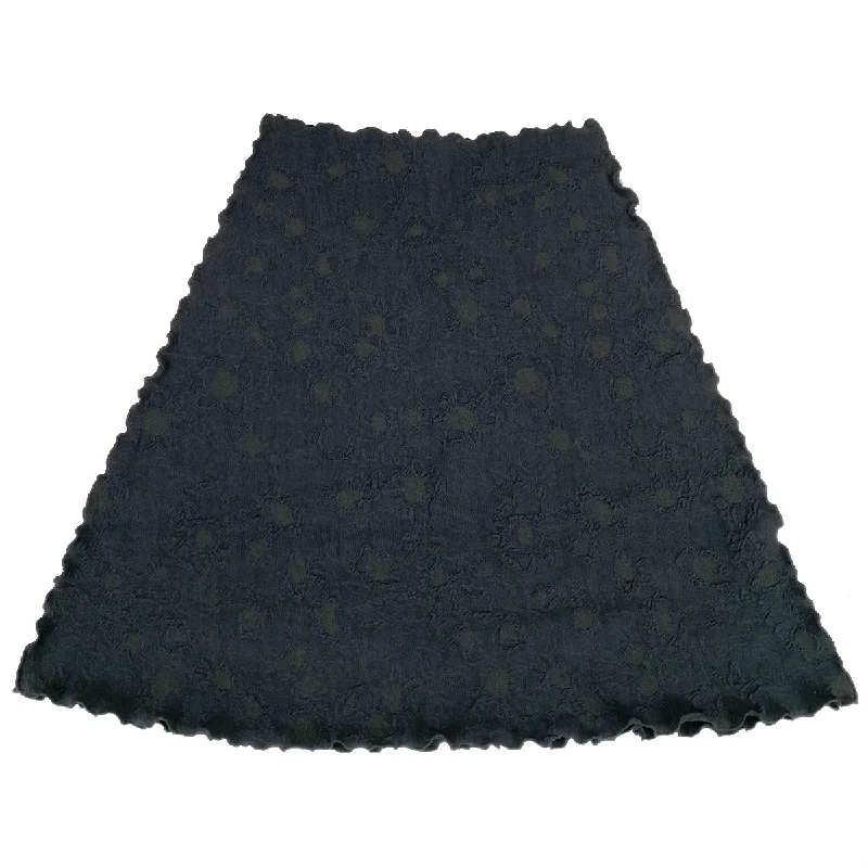Black Cosmo Jacquard Knit Bias Skirt lace skirt romantic