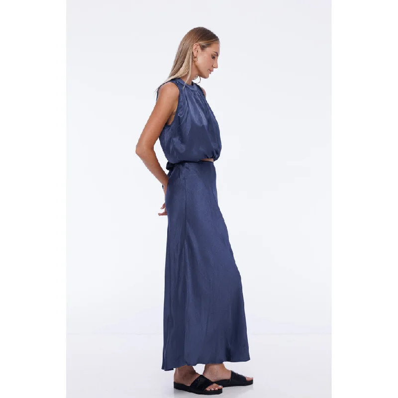Blak Saturday Skirt - Ash blue tiered skirt playful