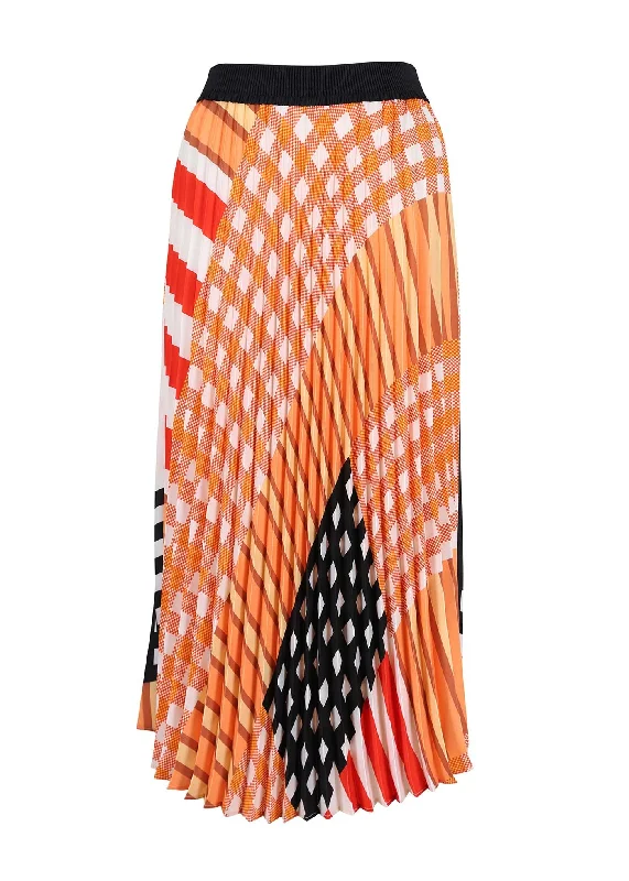 Central Park Pleated Skirt Orange vintage skirt charm