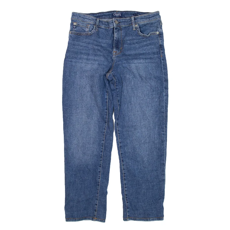 CHAPS Jeans Blue Denim Slim Boyfriend Womens W30 L26 Elegant Tapered Leg Denim