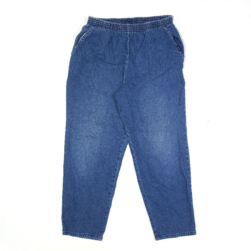 CHIC Jeans Blue Denim Relaxed Mom Womens W28 L26 Stylish Paperbag Waist Denim