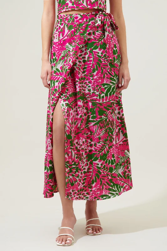 Cienega Floral Maxi Wrap Skirt corduroy skirt cozy