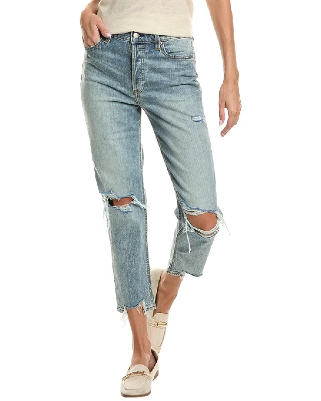 DAZE DENIM The Original High Rise Mom Jean Fashionable Straight Cut Jeans