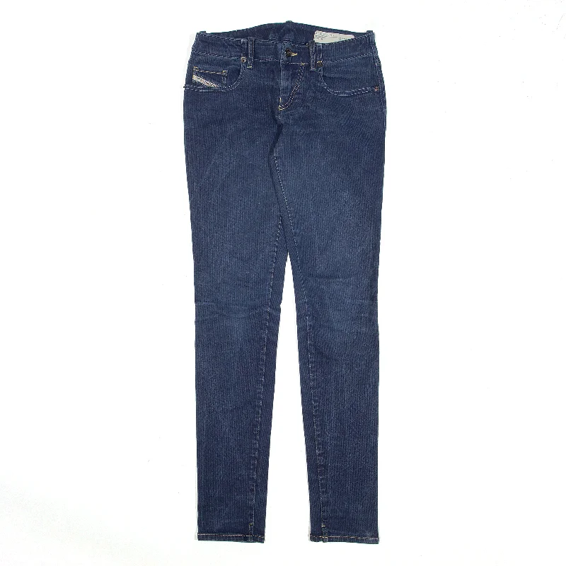 DIESEL Grupee Blue Denim Slim Skinny Jeans Womens W24 L32 Trendy Vintage Denim Jeans