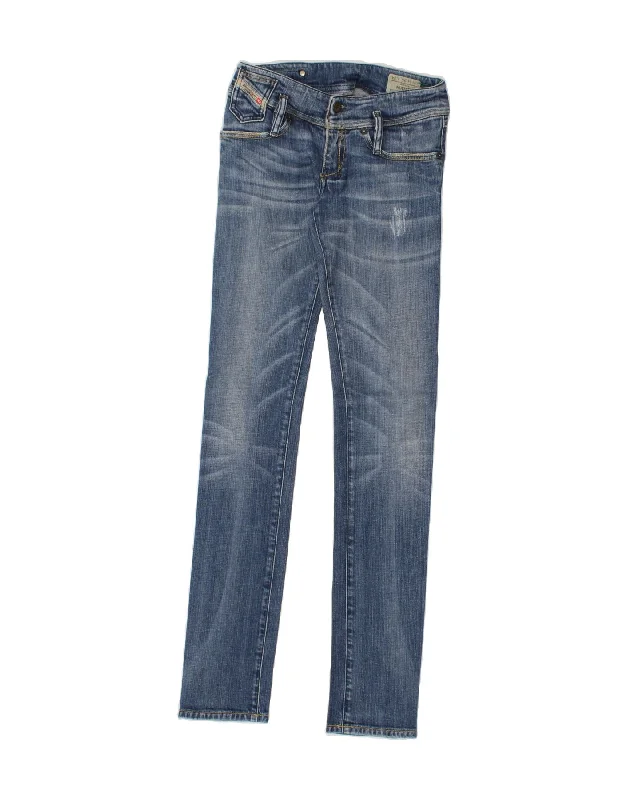 DIESEL Womens Matic Skinny Jeans W25 L34  Blue Cotton Stylish Cargo Style Jeans