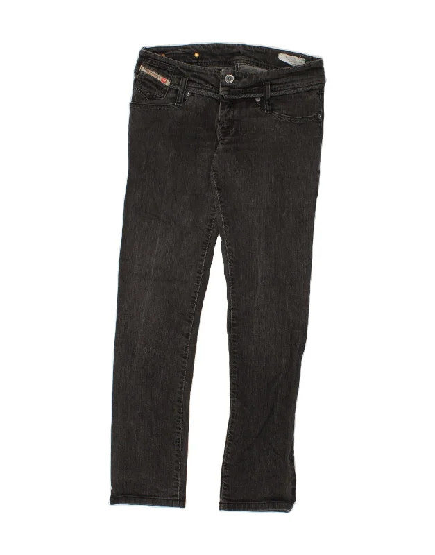 DIESEL Womens Matic Slim Jeans W28 L29  Grey Stylish Acid-Wash Jeans