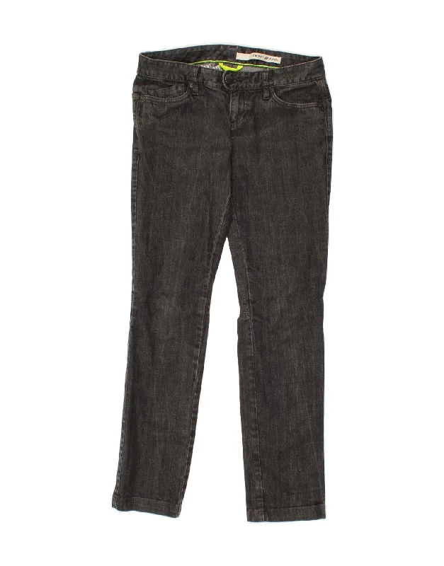 DKNY Womens Slim Jeans W28 L30  Grey Cotton Trendy Pleated Waist Jeans