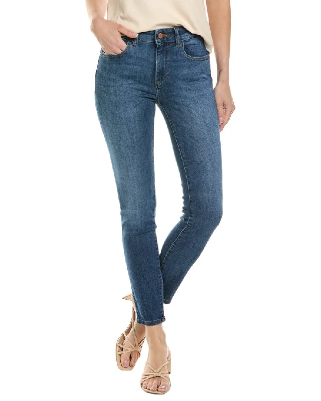 DL1961 Mid-Rise Instaculpt Skinny Florence Ankle Cut Jean Casual Wide-Legged Denim Jeans